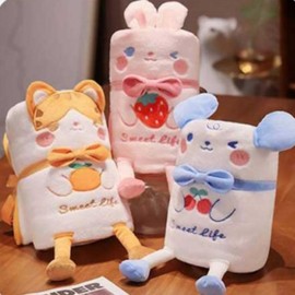 Student RNR-0106 Leisure Flannel Portable Blanket Nap Promotional Blanket Camping Puppy/85x85 2ea