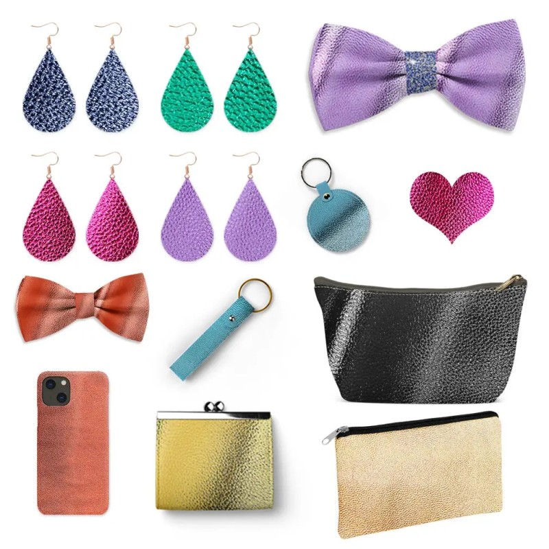 Wholesale Solid Lychee Grain Fine Grain Design Artificial Leather for