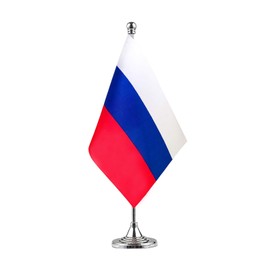 Russia Desk Flag Russian Small Mini Table Flags Decorations(Russia)