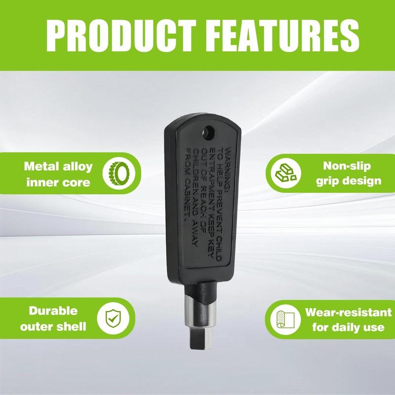 3-Pack 5304485424 Freezer Door Lock Key Compatible with Frigidaire FFBC4622QS