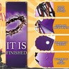 Hosuly 4 Pcs Easter Church Banners with Scripture Purple Easter