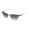 Carolina Herrera Women's SHE069560NP1 Sunglasses, Black (), 56, Black (Black)