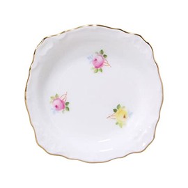 Okura Toen (Hand Drawed) Technique Series "Small Flowers" 3.9 inches (10 cm) Relief Small Plate