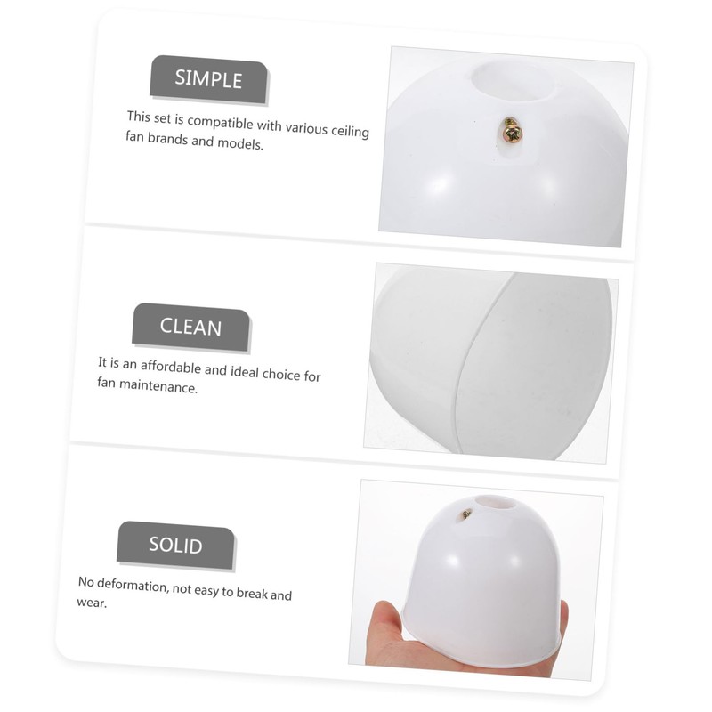 ABOOFAN 3sets Ceiling Fan Accessories Plastic Fan Bottom Canopy Ceiling