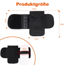 runpeak Magnetischer Gym Bag - Gym Zubehör Magnetic für Sportflasche, Magnetische Wasserflasche Tasche mit Klettband & Fächern für Flasche, Handy, Schlüssel und Zubehör