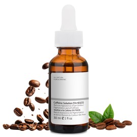 Caffeine Solution 5% + EGCG, Caffeine Eye Serum For Moisturizing, Targets Dark Circles & Puffiness, 1 PCS Natural Under Eye Serum For Facial Wrinkles & Fine Lines.