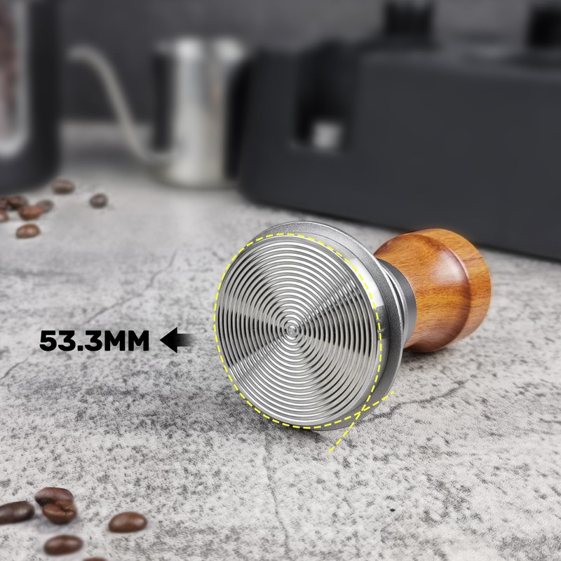 ceelatti 54mm Tamper, Spring Loaded Coffee Tamper 54mm, 30lbs Constant
