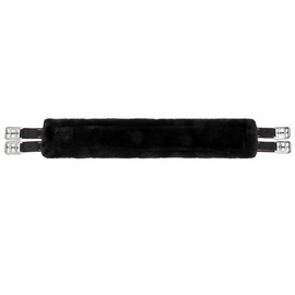 Start Saddle Girth with Faux Fur for Horses - Comfortable Versatile Belt with Synthetic Fur, Long Strap for Optimal Fit and Comfort - FurArtificial (Black, 120 cm)