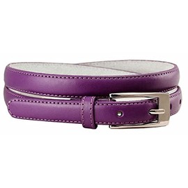 7055 Women's Betls Ladies Fashion Skinny Soft Dress Casual Leather Belt 3/4"(19mm) wide (Purple, XL)