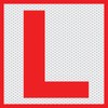 CVANU 2pcs Reflective L-Board Learner Driver Vinyl Exterior Decal Red_(15cm