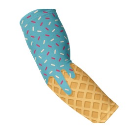 Prospect Sports Ice Cream Baseball Arm Sleeve – 2 Pack Youth & Adult Compression Sleeves – Pink, Blue, White – Stylish Sports Accessory for Baseball Drip (Blue, Youth)