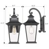 Emliviar Outdoor Wall Lantern, 1-Light Exterior Wall Mount Light with