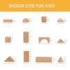 Zonxie 80pcs Wooden Natural Building Blocks Set with Storage Bag