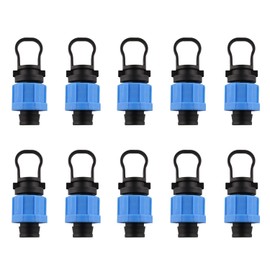 JCBIZ 10pcs 16mm Drip Irrigation Lock Plug Tubing End Cap Plug Embedded Patch Drip Irrigation Belt Accessories for Elevated Garden Beds, Residential, Farm, Greenhouse, Horticulture Applications