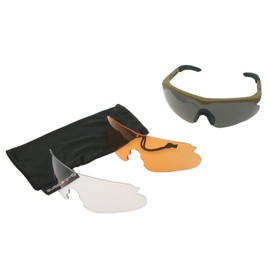 SWISS EYE Raptor glasses, frame -rubber brown-, 3 lenses, antifog/antiscratch coating [10162]