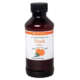 LorAnn Peach Concentrated Flavoring 4 Fl Oz Super Strength Baking Extract
