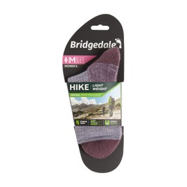Bridgedale Women's Lightweight Ankle Height - Merino Endurance Socks, Heather/Damson, Small