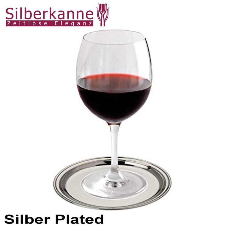 SILBERKANNE Glass Plate Glass Coaster Classic D 11 cm Premium