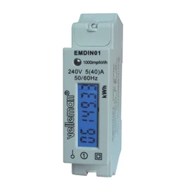 EMDIN01 Monophase Electricity Meter in kWh to Mount on DIN Rail