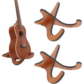 Yitobici 2 Pieces Guitar Stand, Wooden Ukulele Stand, Ukulele Stand, Smaller Equipment and for Mandolin Violin (Not Suitable for Guitar, 2 Pieces)