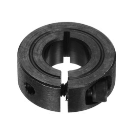 HARFINGTON Shaft Collar 1/2" Bore 1-1/8" OD 13/32" Width Black Oxide Plating Single Split Axle Clamp-On Collar with Set Screw