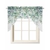 Sage Green Eucalyptus Leaves Swag Valances for Kitchen Window, Spring