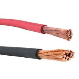 #2 Gauge AWG - Flex-A-Prene - Welding/Battery Cable - Black & Red - 600 V - Made in USA (10 FEET OF EACH COLOR)