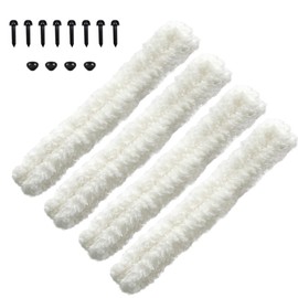 Moldole Craft Mall Mofumofu Mall Width 0.6 inch (15 mm) Length 3.3 ft (1 m) Solid Color Cream White 4 Pieces Fluffy Mall Doll Stuffed Animal Stuffed Toy with Eye Parts and Nose DIY Kit Craft Mall