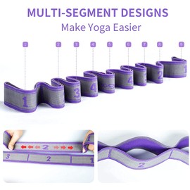 Banda De Resistencia, Ejercicio Para Fisioterapia, Yoga, RehabilitacióN Y En Casa, Metros Lavable,Correas Yoga Estirar,Cintas Elasticas Musculacion,Bandas Resistencia，Cintas Elasticas 9 grid 105*4 cm