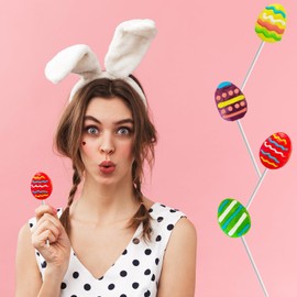 Fruidles Happy Easter Egg Lollipops Suckers, Fat-Free - Individually Wrapped Easter Egg Pops (Pack of 36)