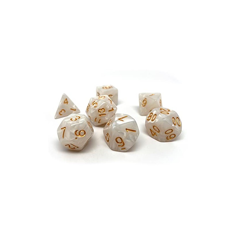 Marble Swirl Polyhedral Dice Set - 7 Piece Dice Set