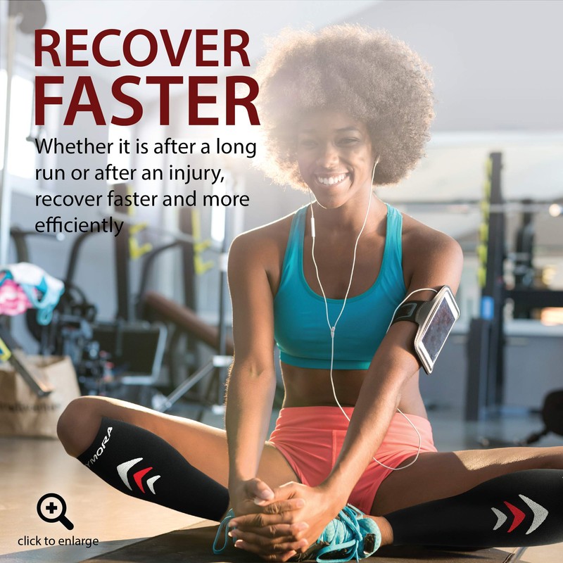 Rymora Calf Compression Sleeves Men Women Shin Splints Running (Pair)