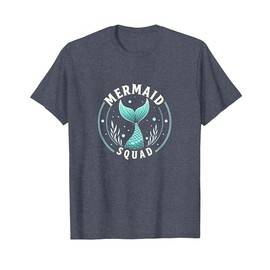 Mermaid Squad Magical Ocean Fantasy for Women T-Shirt, Men, Heather Blue