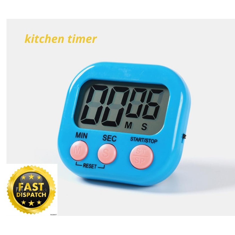 Digital Kitchen Timer, Magnetic Clock with Large LCD, Loud Alarm