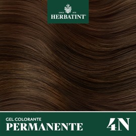 Herbatint Herbatint Natural Permanent Herbal Hair Color Gel 4N Chestnut - Organic Herbal Ingredients - Dermatologically Tested - Ammonia-Free, Resorcinol-Free, Parabens-Free, Vegan - 135 mL