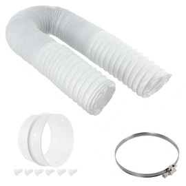 SPARES2GO Vent Hose & Extension Ring Kit for SWAN Vented Tumble Dryer (4" / 100mm Diameter)