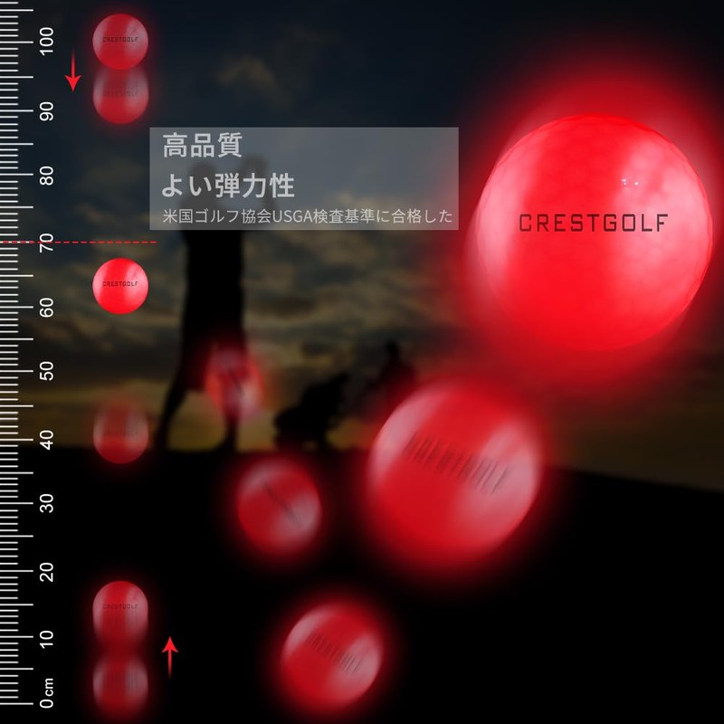 Crestgolf Glowing Golf Balls Night-Glowing Balls Light Up in the