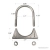 3 Inch Stainless Steel Heavy Duty U-Bolt Exhaust Muffer Clamp
