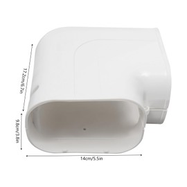 QUEMARQUE Mini Split Line Set Cover, 5" 17Ft Air Conditioner Decorative PVC Line Set Cover Kit for Mini Split and Central Air Conditioner & Heat Pump Line Set Cover Kit