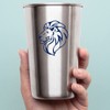 Transparent Decal Stickers of Smart Lion Head (Navy Blue) Premium