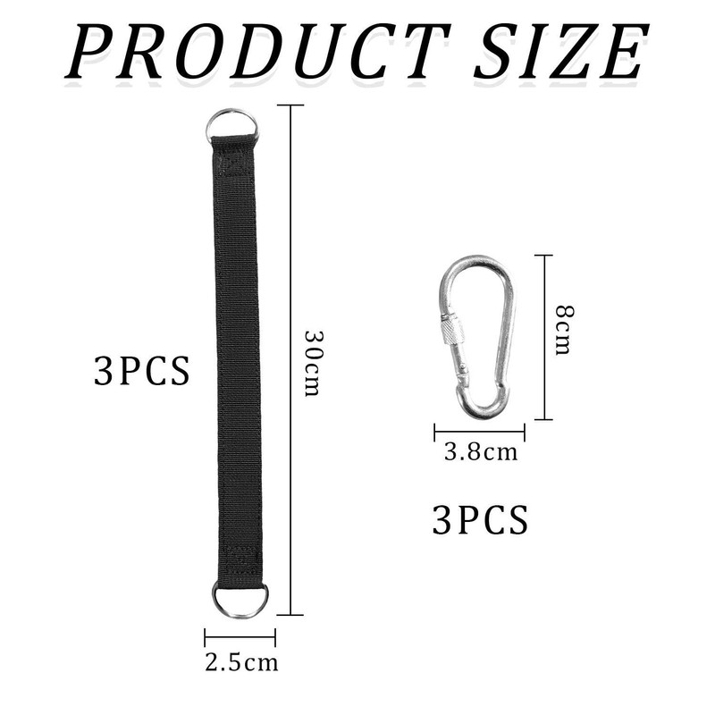 TVSVKWE 3 Pieces Swing Hanging Straps, Outdoor Hammock Accessories, Durable