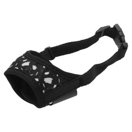 CAPASTEC Hundemaulkorb Weicher Hundemaulkorb Atmungsaktiver Maulkorb für Hunde Verhinderung Beißen Kauen Maulkorb mit Verstellbarem Gurt für Kleine Mittlere Große Hunde L Schwarz