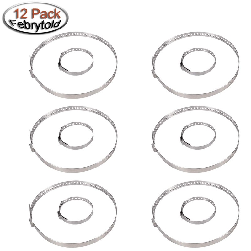 FEBRYTOLD 12 Pcs CV Boot Clamp, 6 Pcs Small and