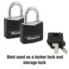 Master Lock Black Outdoor Key Lock, Standard Weather Resistant Padlock