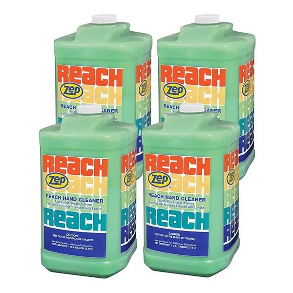 Zep Reach Hand Cleaner - 1 Gallon (Case of 4) 92524 - Go-to Heavy Duty Hand Cleaner and Degreaser For Mechanics