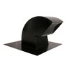 Goose Neck Painted Exhaust Roof Vent (6 Inch, Black)