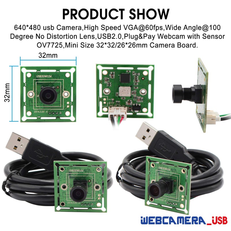 VGA USB Camera Module High Speed Wide Angle PC Camera