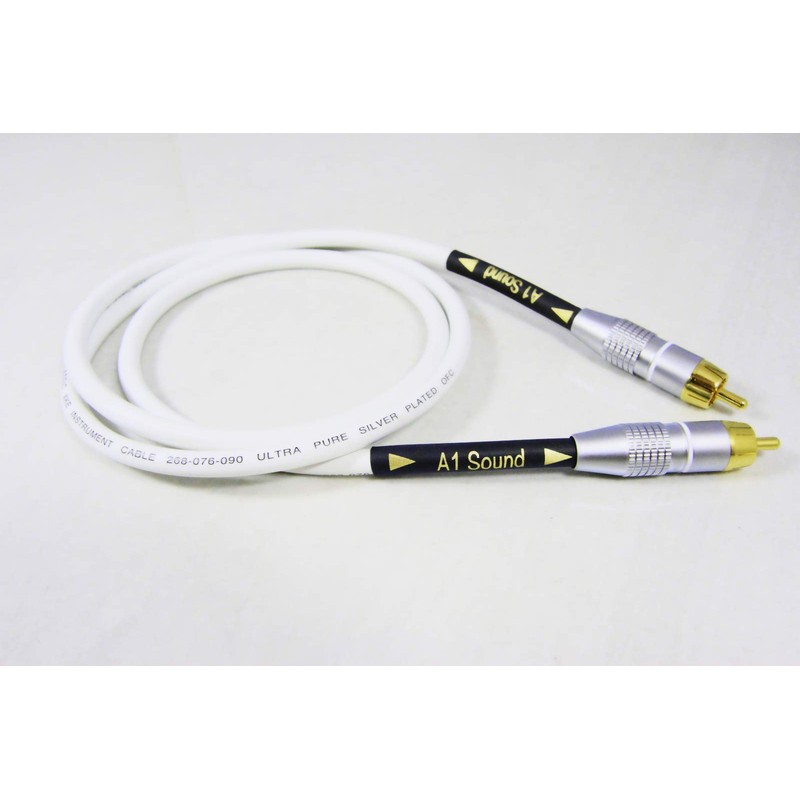 A1 Sound Van Damme White Ultra X Subwoofer Cable 2