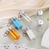 Weysat 36 Pcs 10ml Small Glass Bottle Keychain Bulk Mini