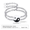 Yin Yang Bracelets for 2 Matching Adjustable Promise Love Heart